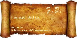 Faragó Dália névjegykártya
